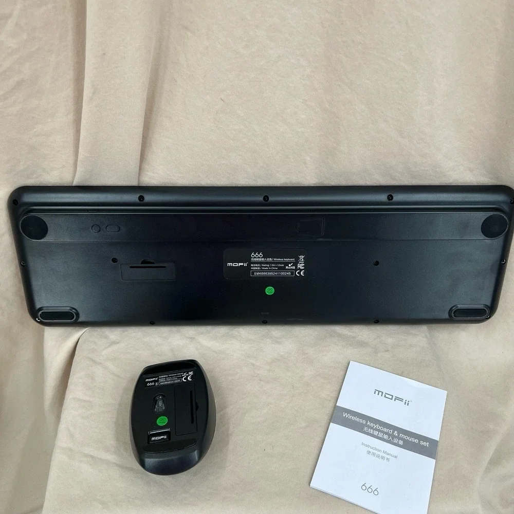 Mofii Wireless Keybaord & Mouse Black Grey‎ Number Pad for Computer Laptop